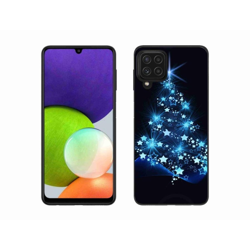 Gelový kryt mmCase na mobil Samsung Galaxy A22 4G - vánoční stromek
