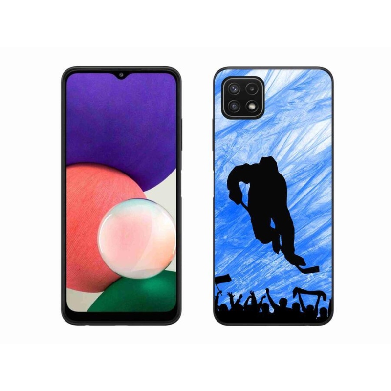 Gelový kryt mmCase na mobil Samsung Galaxy A22 5G - hokejový hráč