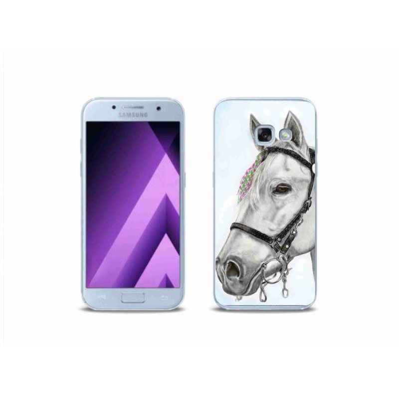Gelový kryt mmCase na mobil Samsung Galaxy A3 (2017) - bílý kůň 1