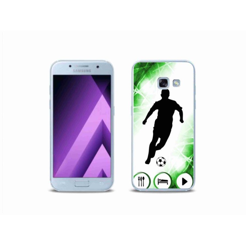 Gelový kryt mmCase na mobil Samsung Galaxy A3 (2017) - fotbalista