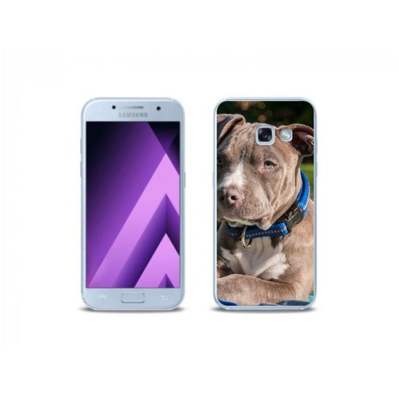 Gelový kryt mmCase na mobil Samsung Galaxy A3 (2017) - pitbull