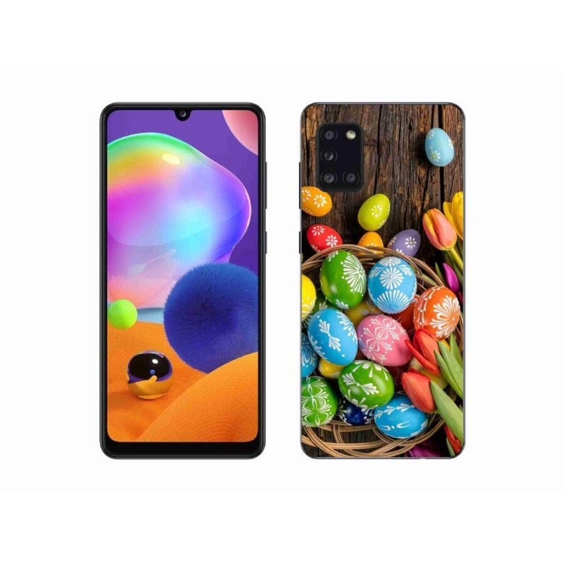 Gelový kryt mmCase na mobil Samsung Galaxy A31 - velikonoční vajíčka