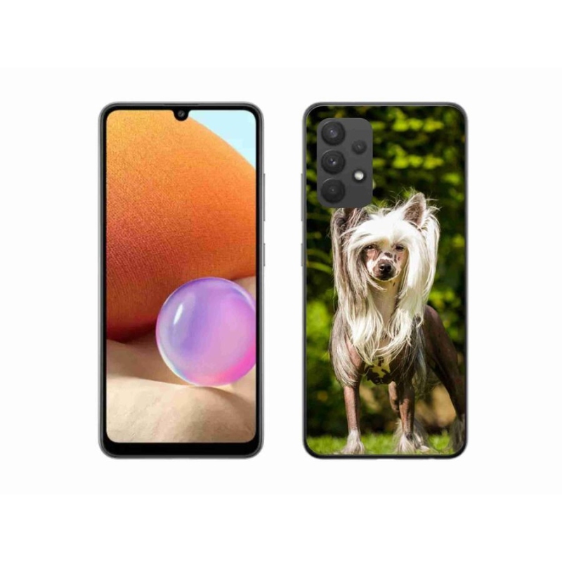 Gelový kryt mmCase na mobil Samsung Galaxy A32 4G - čínský chocholatý pes
