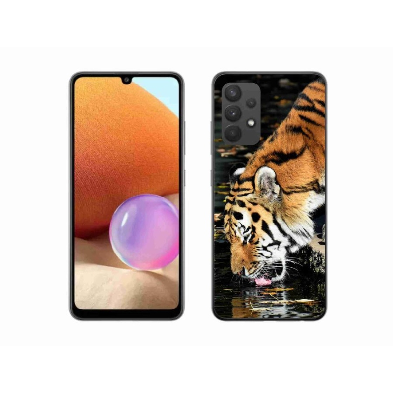 Gelový kryt mmCase na mobil Samsung Galaxy A32 4G - žíznivý tygr