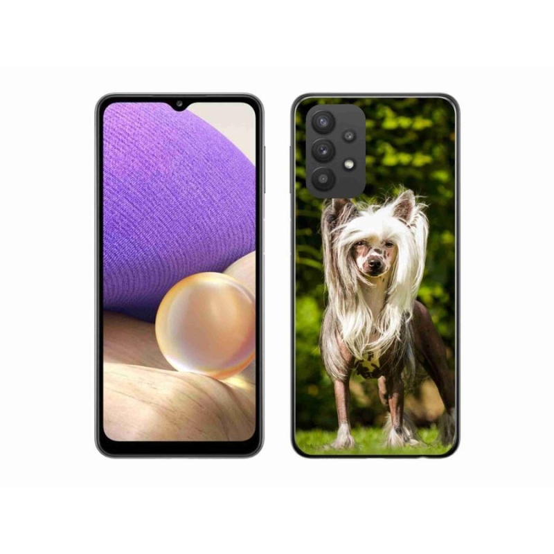Gelový kryt mmCase na mobil Samsung Galaxy A32 5G - čínský chocholatý pes