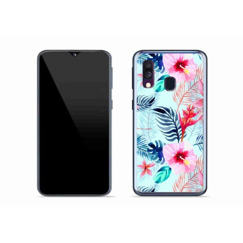 Gelový kryt mmCase na mobil Samsung Galaxy A40 - květiny
