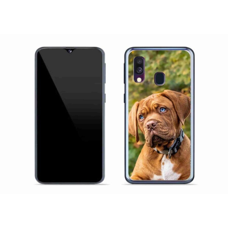 Gelový kryt mmCase na mobil Samsung Galaxy A40 - štěně