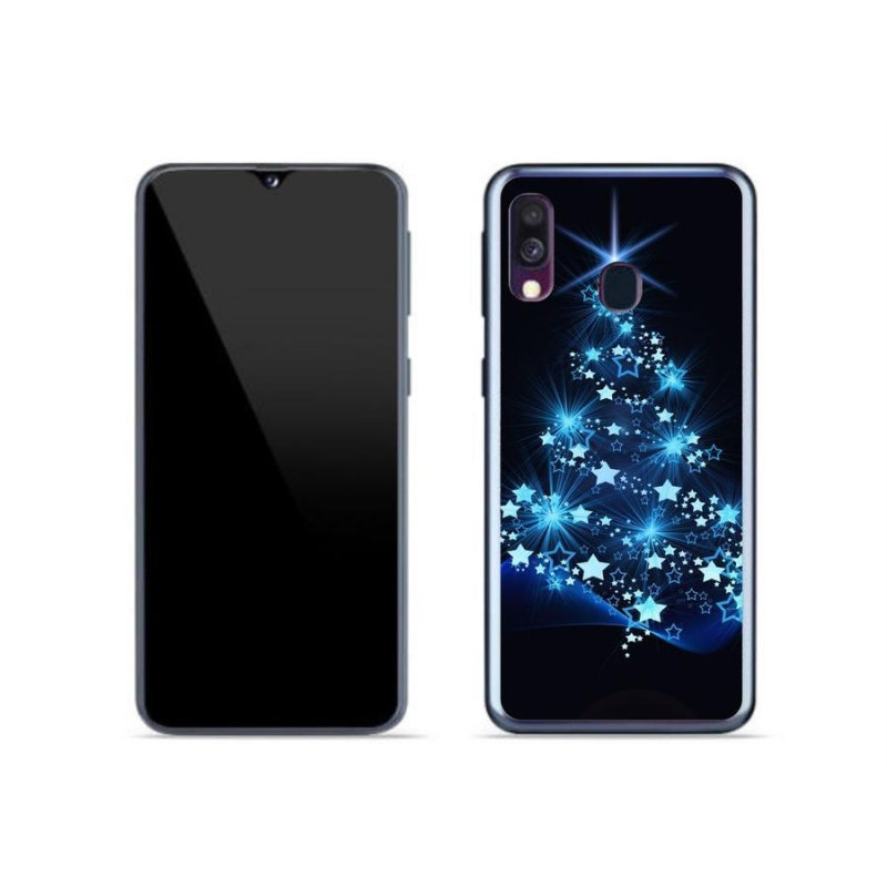 Gelový kryt mmCase na mobil Samsung Galaxy A40 - vánoční stromek