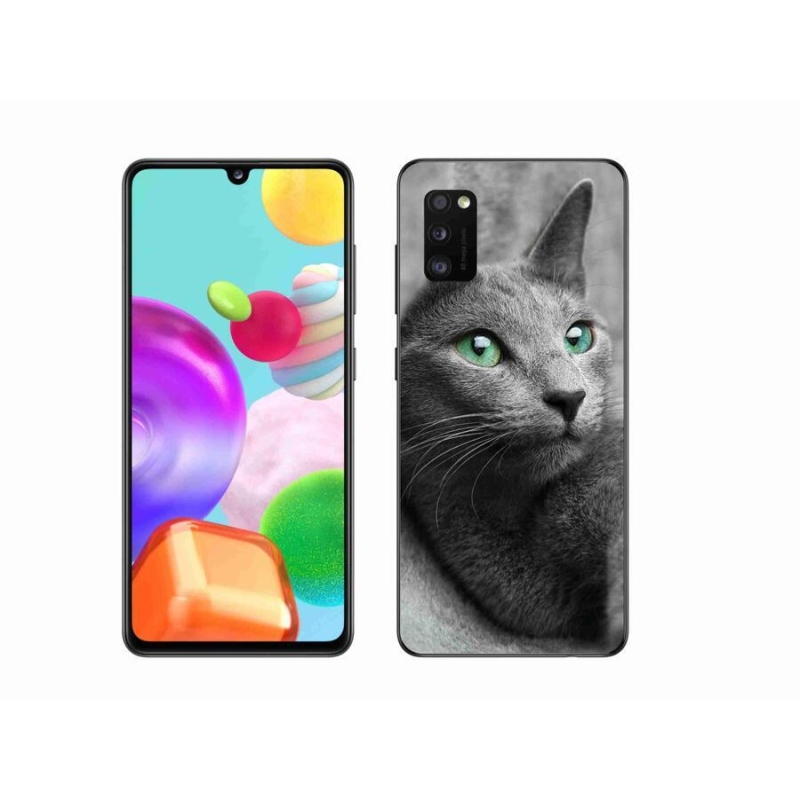 Gelový kryt mmCase na mobil Samsung Galaxy A41 - kočka 2