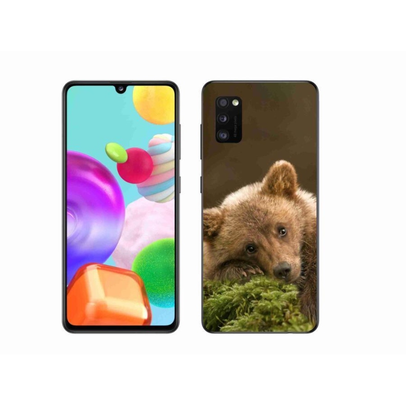 Gelový kryt mmCase na mobil Samsung Galaxy A41 - medvěd
