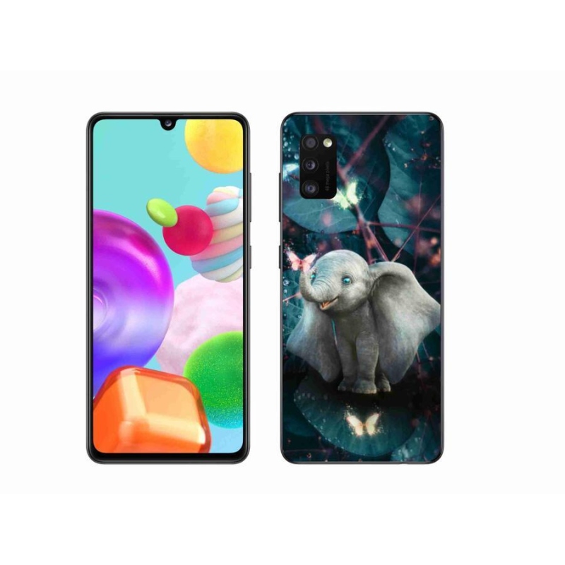 Gelový kryt mmCase na mobil Samsung Galaxy A41 - roztomilý slon