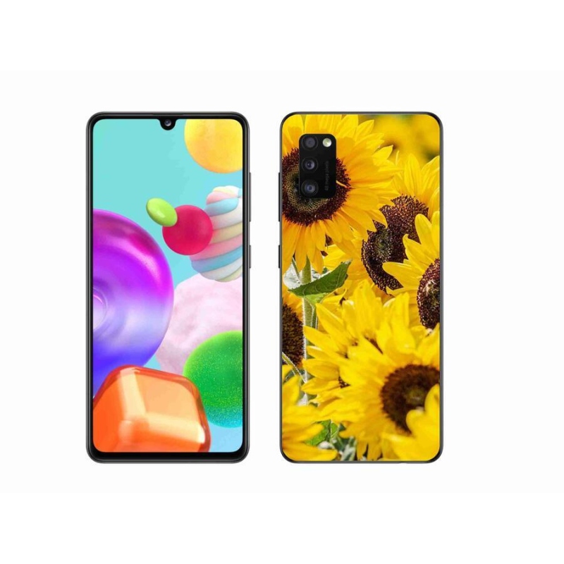 Gelový kryt mmCase na mobil Samsung Galaxy A41 - slunečnice