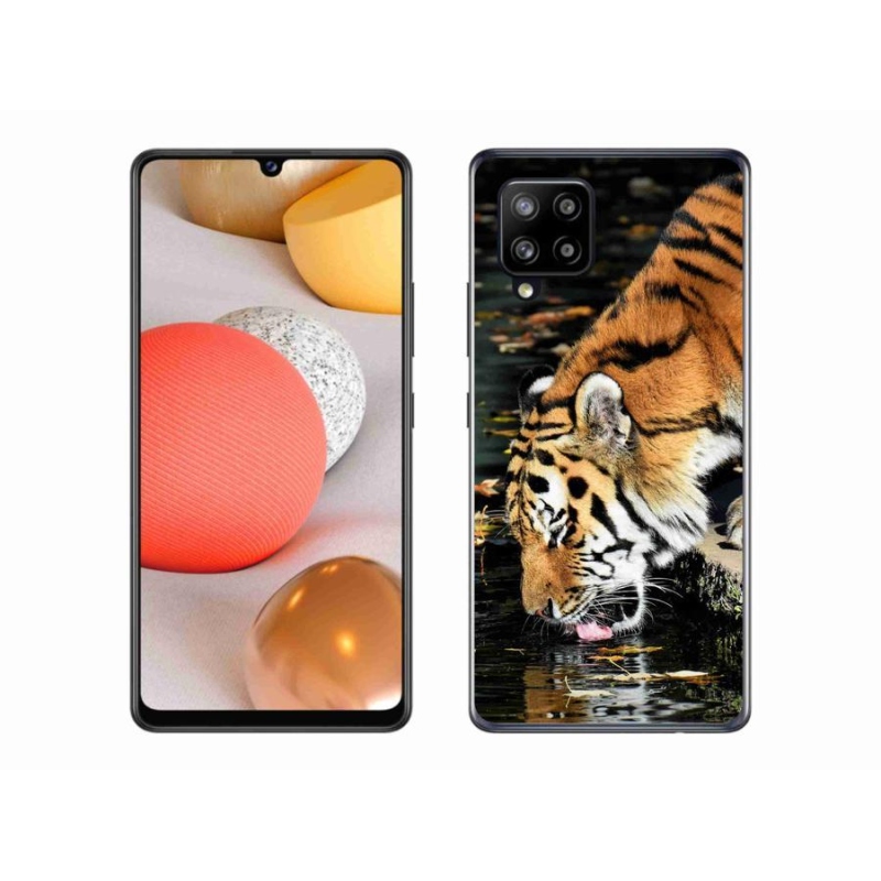 Gelový kryt mmCase na mobil Samsung Galaxy A42 5G- žíznivý tygr