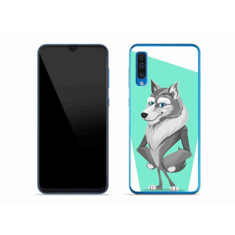 Gelový kryt mmCase na mobil Samsung Galaxy A50 - kreslený vlk