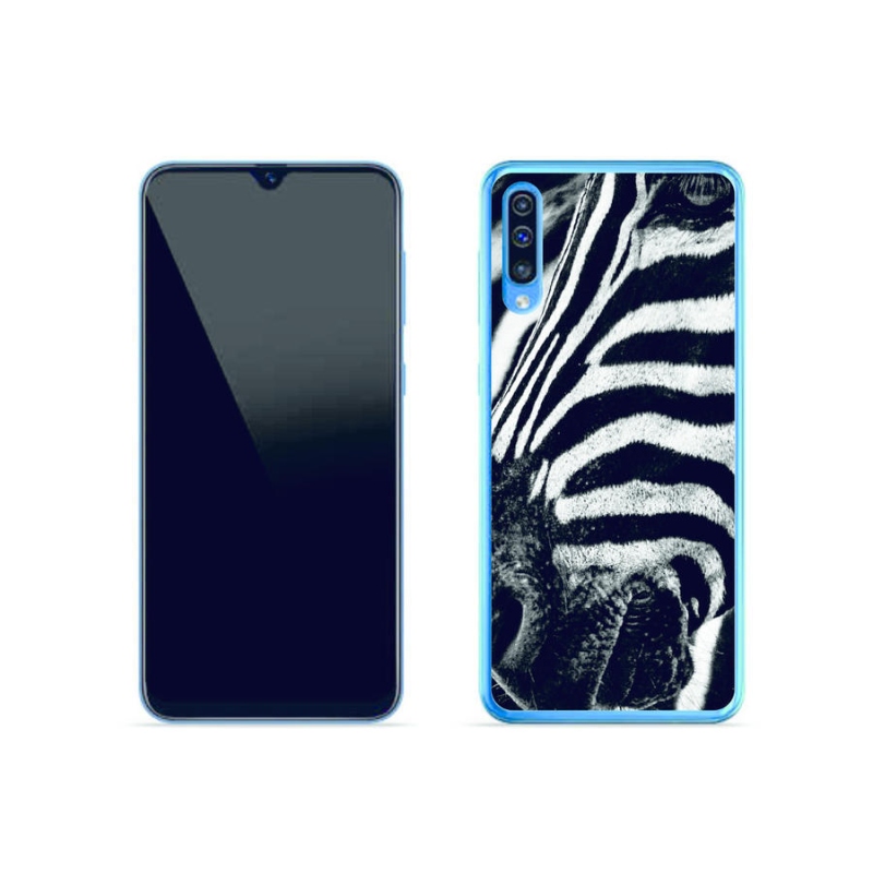 Gelový kryt mmCase na mobil Samsung Galaxy A50 - zebra