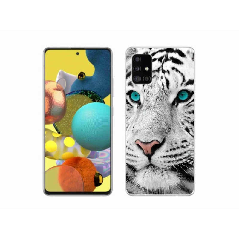 Gelový kryt mmCase na mobil Samsung Galaxy A51 5G - bílý tygr