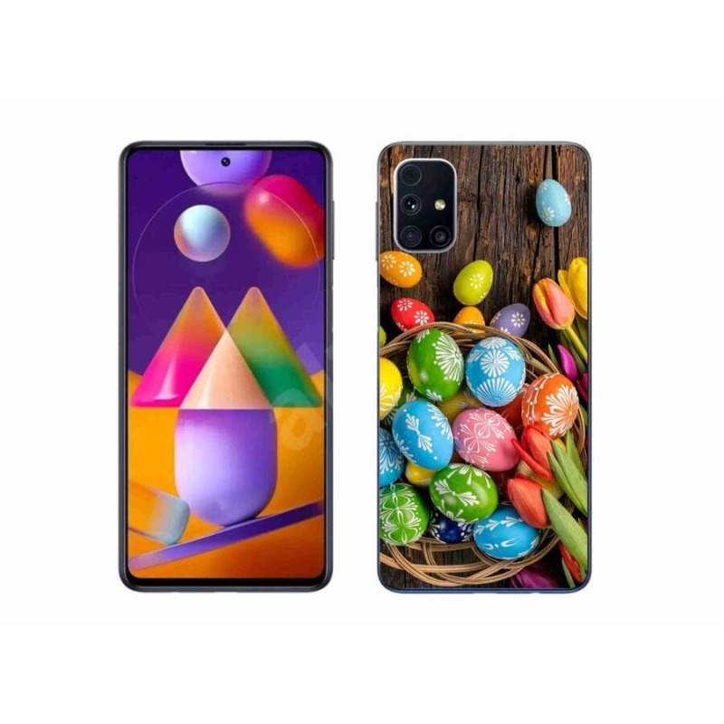 Gelový kryt mmCase na mobil Samsung Galaxy A51 5G - velikonoční vajíčka