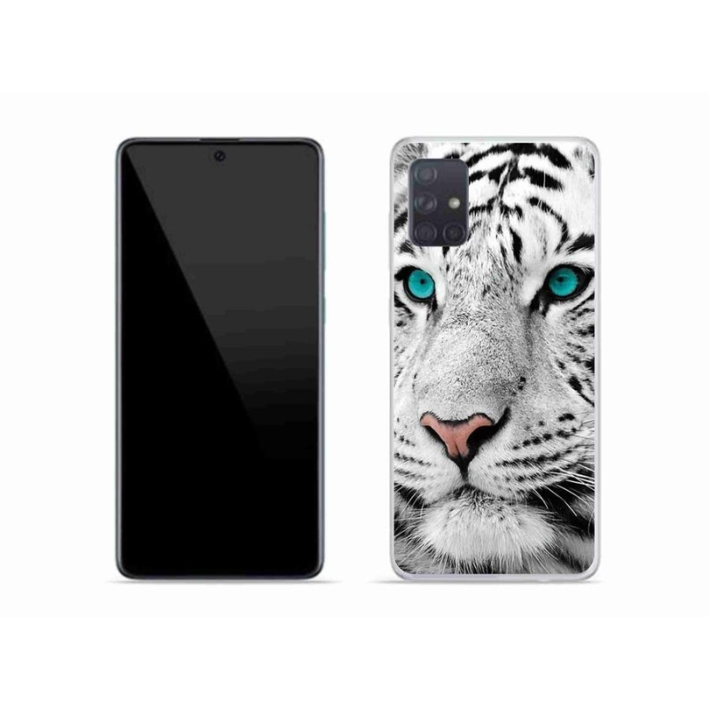 Gelový kryt mmCase na mobil Samsung Galaxy A51 - bílý tygr