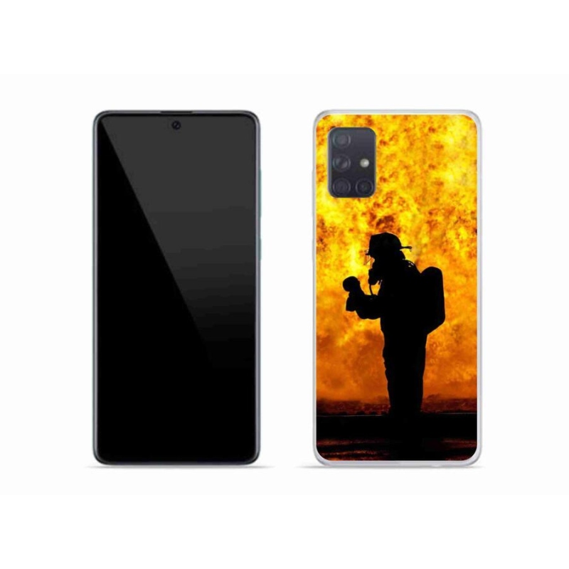 Gelový kryt mmCase na mobil Samsung Galaxy A51 - hasič
