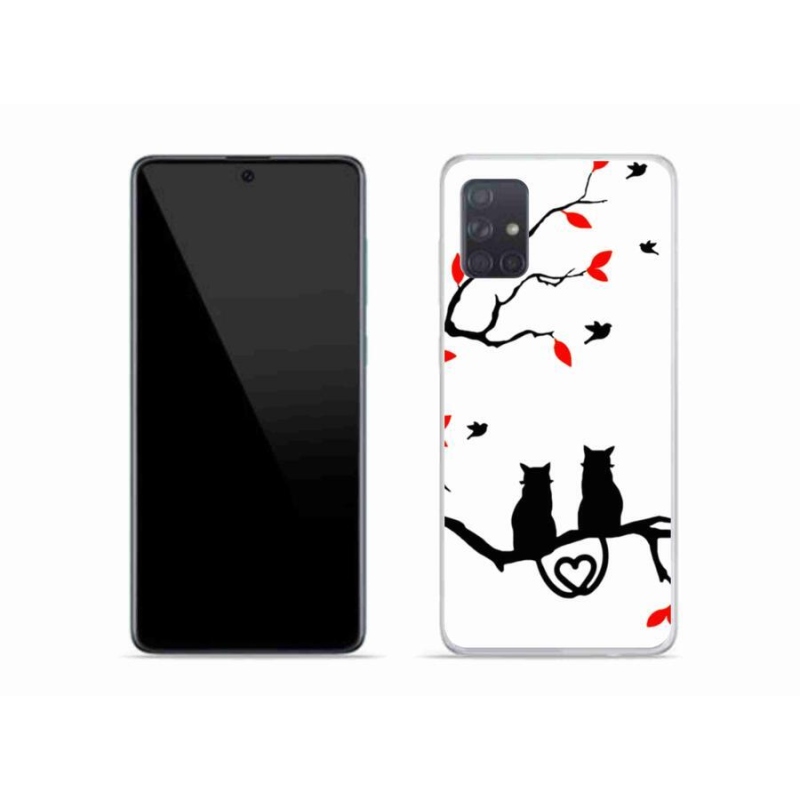 Gelový kryt mmCase na mobil Samsung Galaxy A51 - kočičí láska