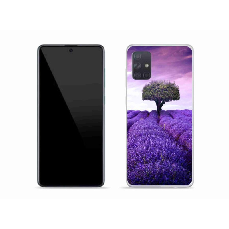 Gelový kryt mmCase na mobil Samsung Galaxy A51 - levandulová louka