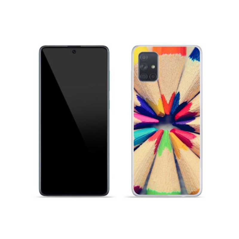 Gelový kryt mmCase na mobil Samsung Galaxy A51 - pastelky