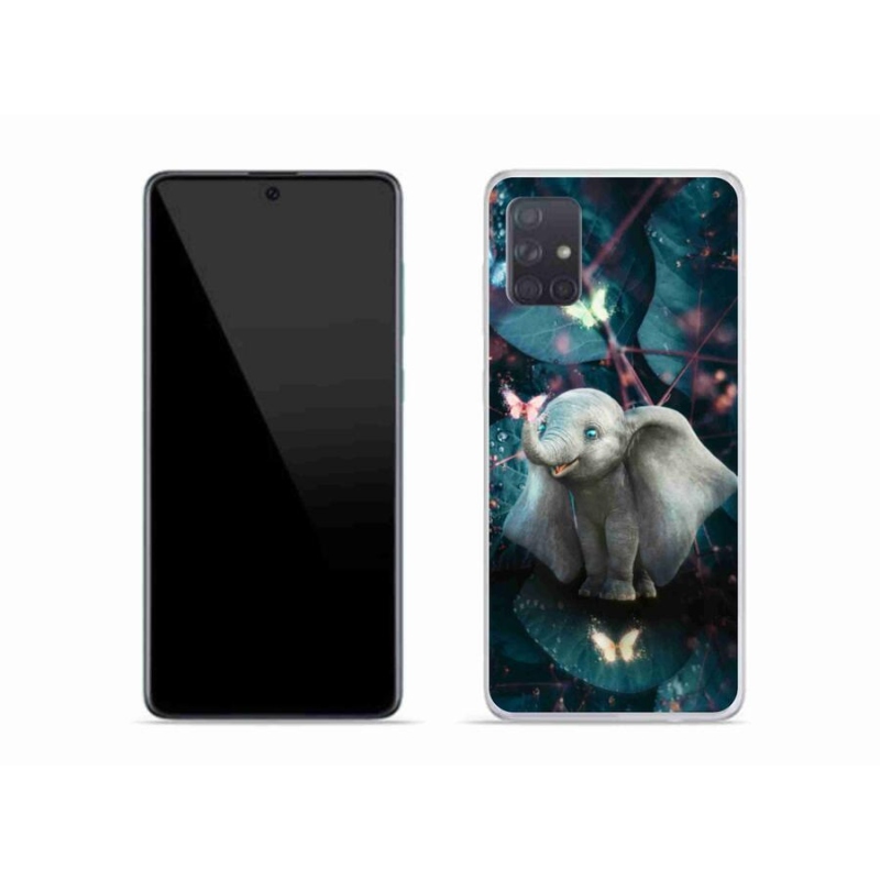 Gelový kryt mmCase na mobil Samsung Galaxy A51 - roztomilý slon