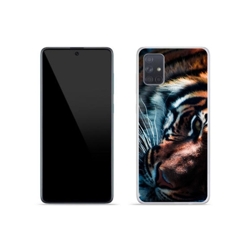Gelový kryt mmCase na mobil Samsung Galaxy A51 - tygří pohled