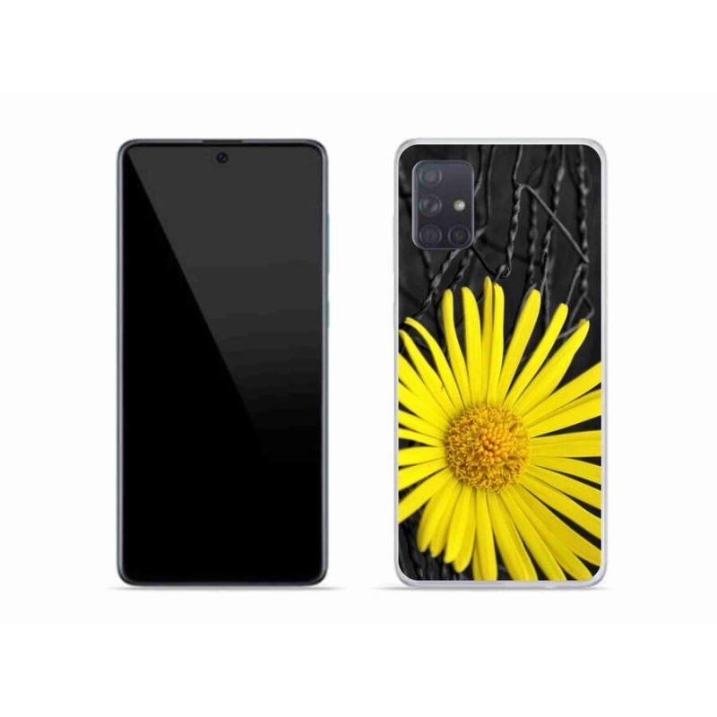 Gelový kryt mmCase na mobil Samsung Galaxy A51 - žlutá květina
