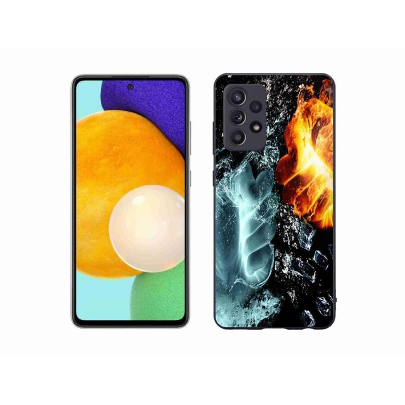 Gelový kryt mmCase na mobil Samsung Galaxy A52/A52 5G - voda a oheň