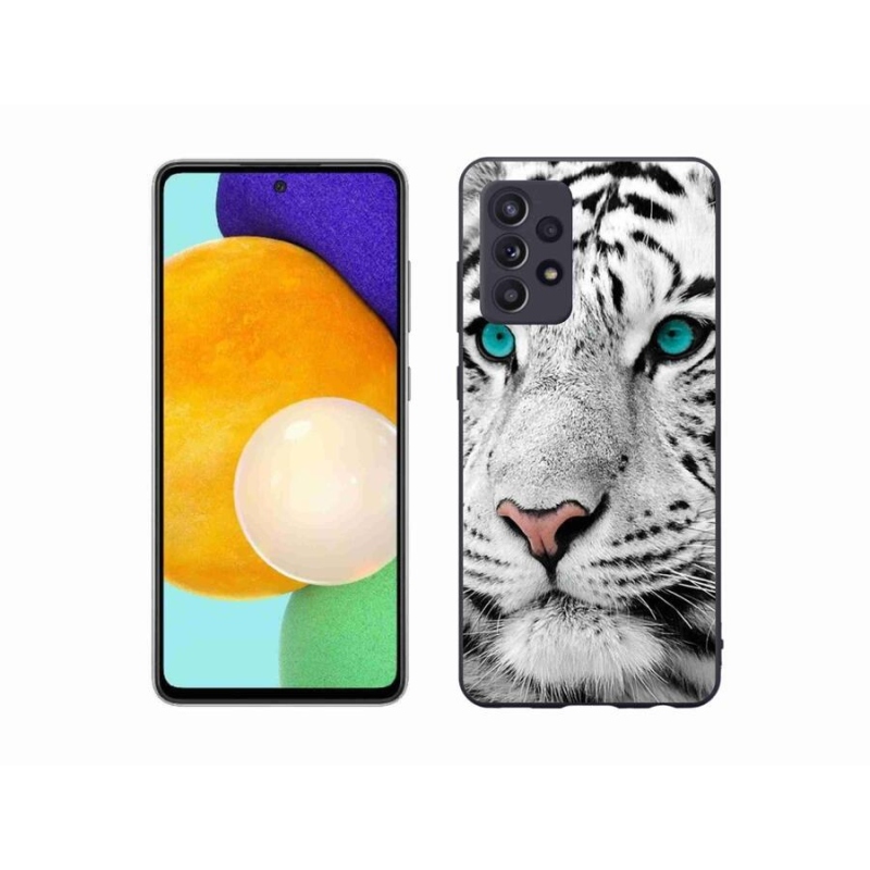 Gelový kryt mmCase na mobil Samsung Galaxy A52s 5G - bílý tygr