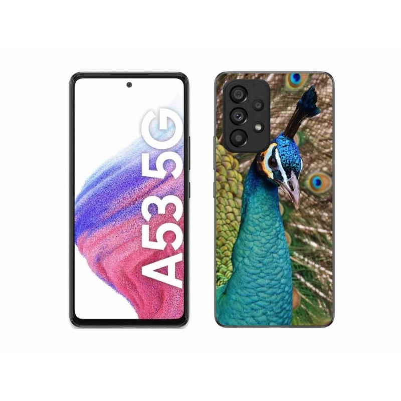 Gelový kryt mmCase na mobil Samsung Galaxy A53 5G - páv