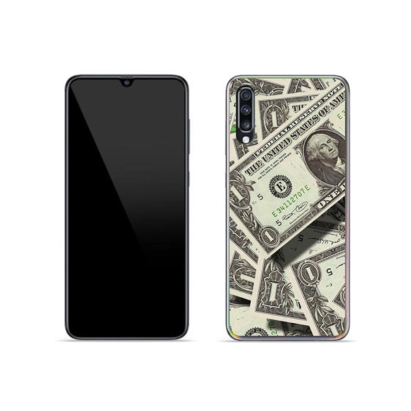 Gelový kryt mmCase na mobil Samsung Galaxy A70 - americký dolar