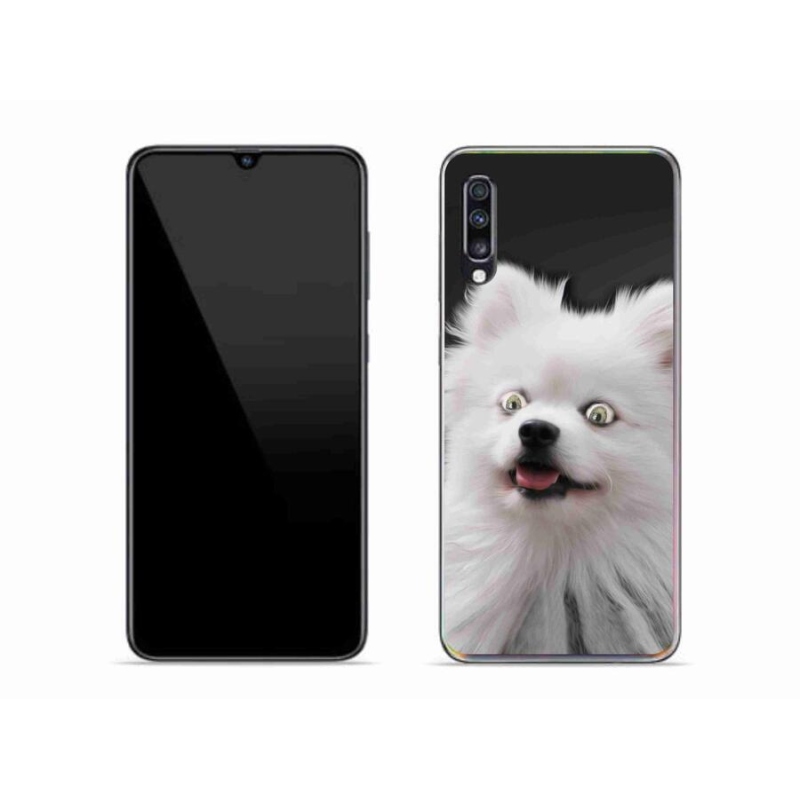 Gelový kryt mmCase na mobil Samsung Galaxy A70 - bílý špic