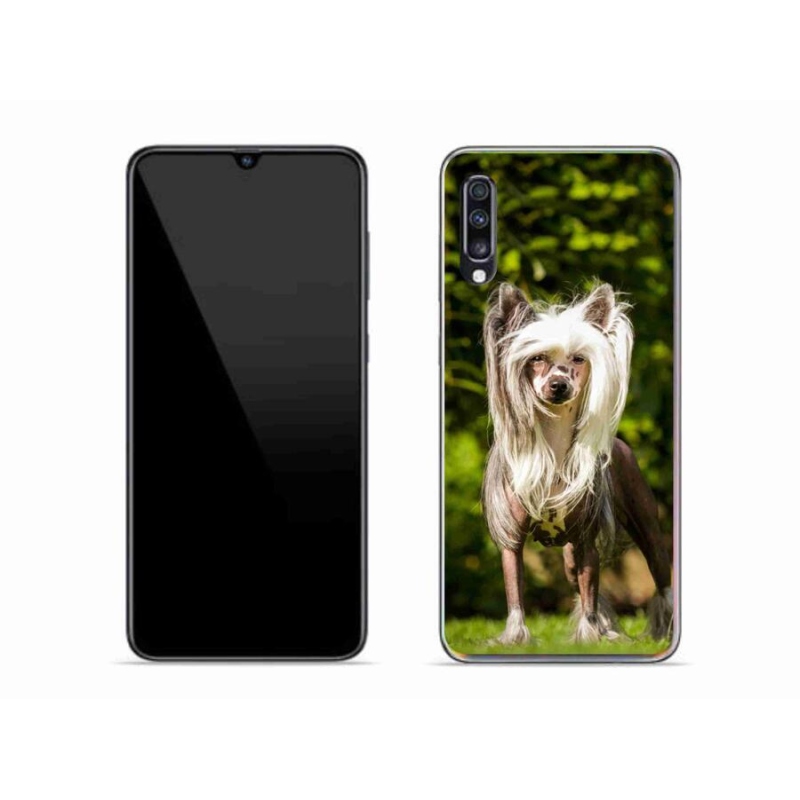 Gelový kryt mmCase na mobil Samsung Galaxy A70 - čínský chocholatý pes
