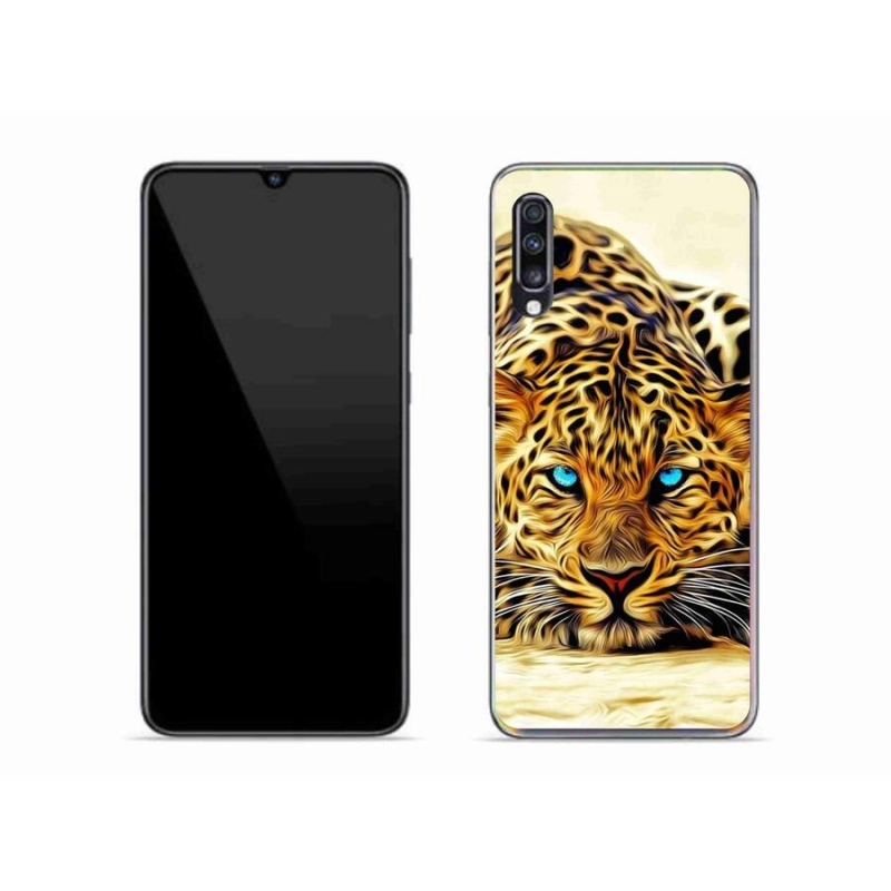 Gelový kryt mmCase na mobil Samsung Galaxy A70 - kreslený tygr