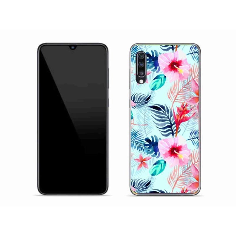 Gelový kryt mmCase na mobil Samsung Galaxy A70 - květiny