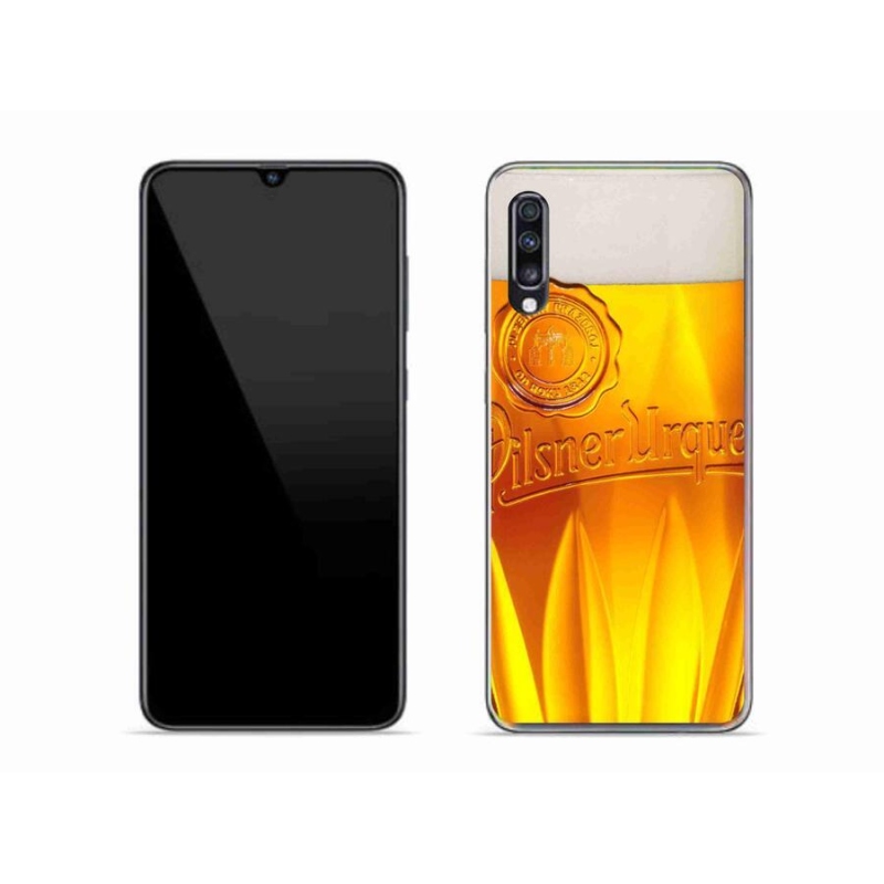 Gelový kryt mmCase na mobil Samsung Galaxy A70 - pivo