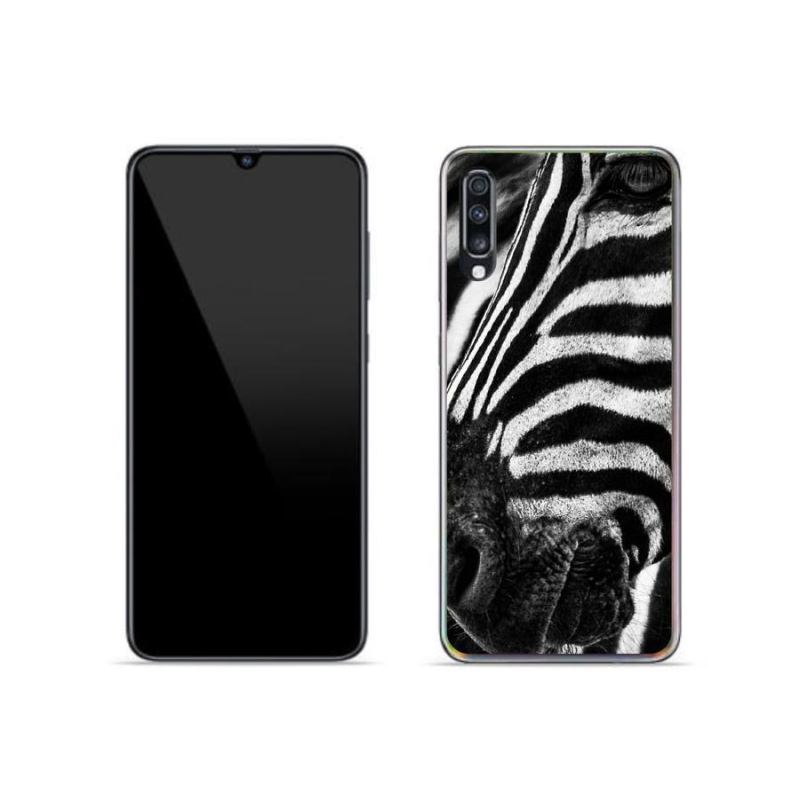 Gelový kryt mmCase na mobil Samsung Galaxy A70 - zebra