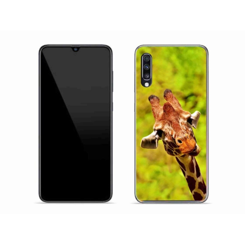 Gelový kryt mmCase na mobil Samsung Galaxy A70 - žirafa