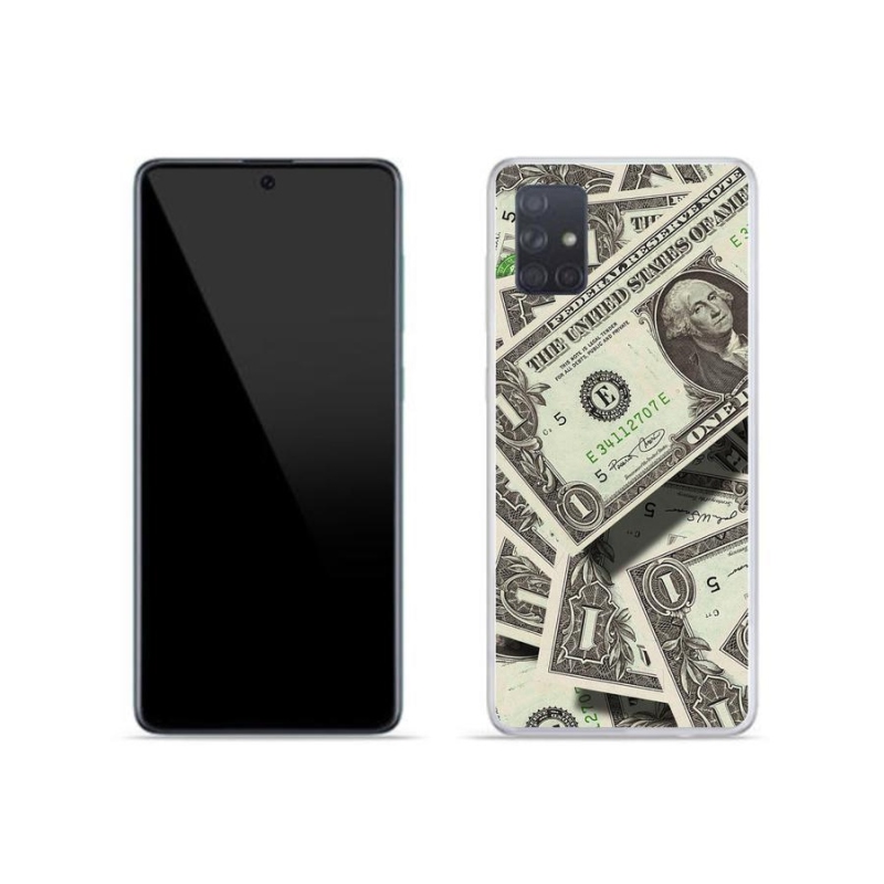 Gelový kryt mmCase na mobil Samsung Galaxy A71 - americký dolar