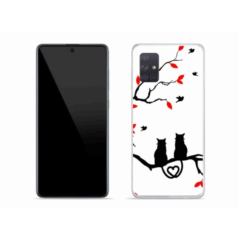 Gelový kryt mmCase na mobil Samsung Galaxy A71 - kočičí láska