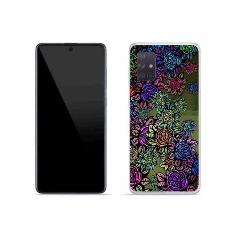 Gelový kryt mmCase na mobil Samsung Galaxy A71 - květiny 6