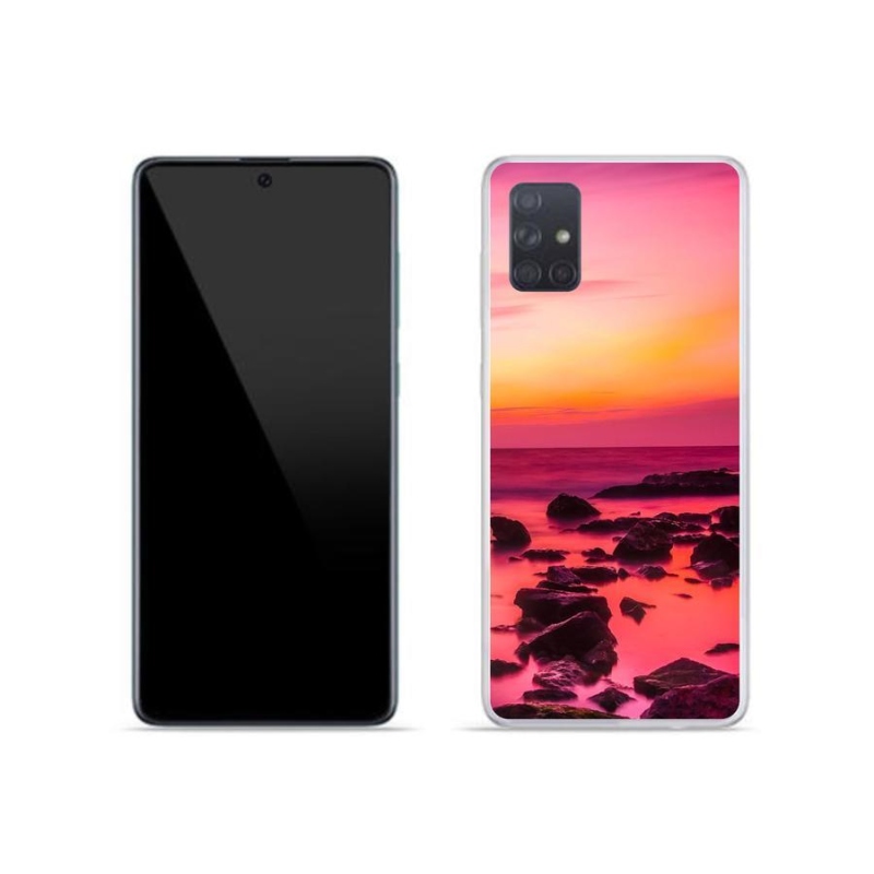 Gelový kryt mmCase na mobil Samsung Galaxy A71 - moře a záře