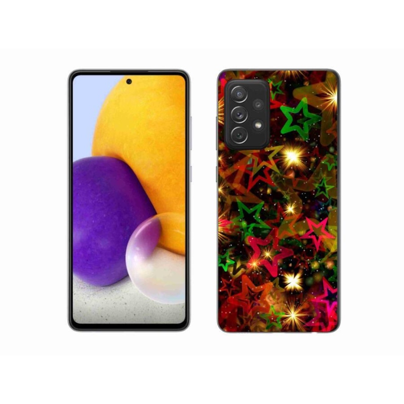 Gelový kryt mmCase na mobil Samsung Galaxy A72/A72 5G - barevné hvězdičky