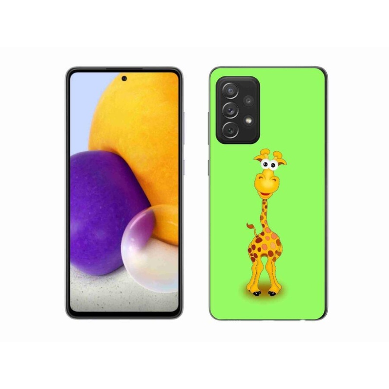 Gelový kryt mmCase na mobil Samsung Galaxy A72/A72 5G - kreslená žirafa