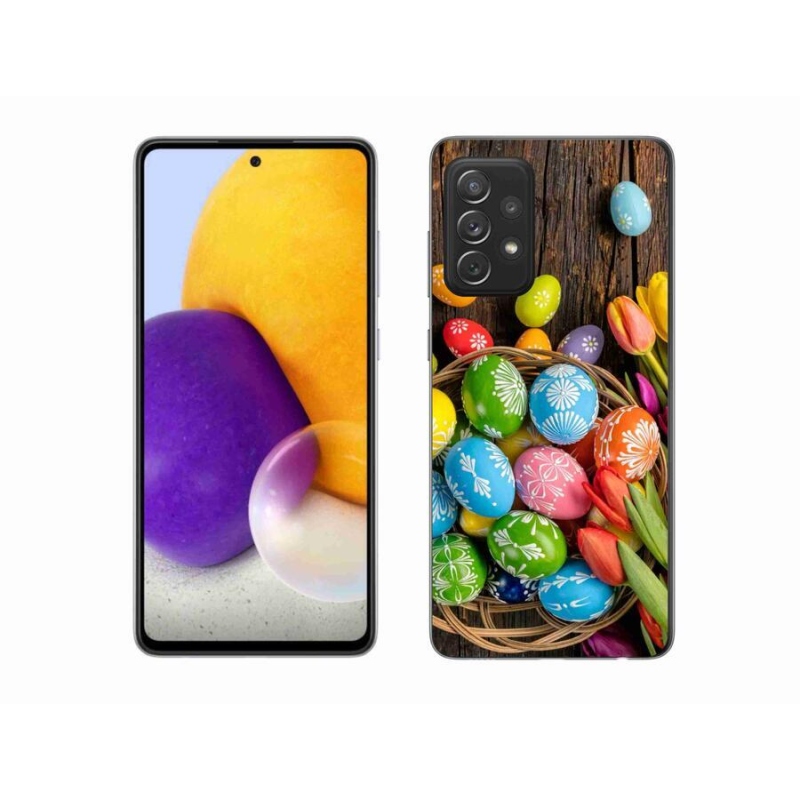 Gelový kryt mmCase na mobil Samsung Galaxy A72/A72 5G - velikonoční vajíčka
