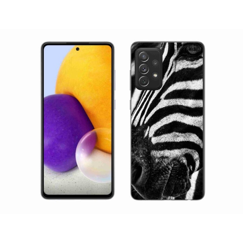 Gelový kryt mmCase na mobil Samsung Galaxy A72/A72 5G - zebra
