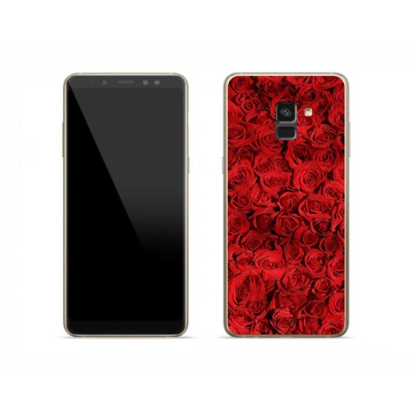 Gelový kryt mmCase na mobil Samsung Galaxy A8 (2018) - růže