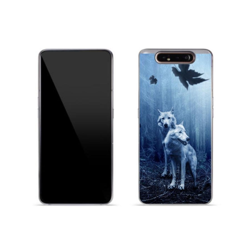 Gelový kryt mmCase na mobil Samsung Galaxy A80 - vlci v lese
